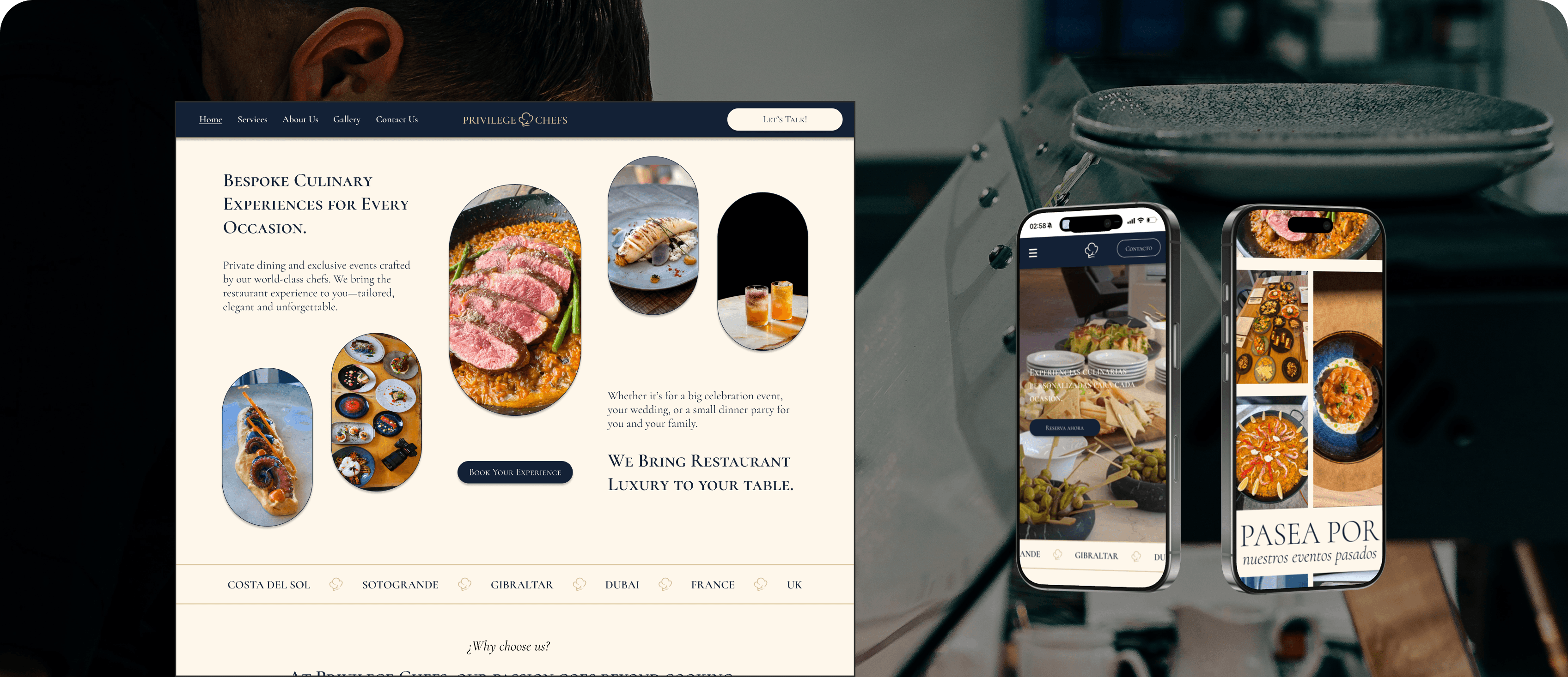 Project privilege chefs web design